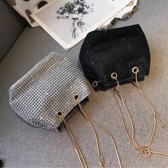 Handbags - Small black or silver bag purse